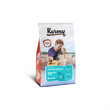 Karmy Medium & Maxi Hypoallergrnic сухой корм с ягненком для собак крупных и средних пород в возрасте старше 1 года, склонных к пищевой аллергии