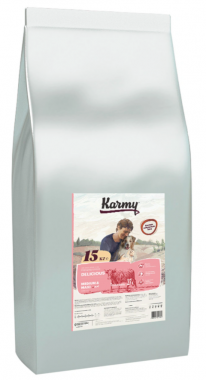 Karmy Medium & Maxi Delicious сухой корм с телятиной для собак крупных и средних пород в возрасте старше 1 года, привередливых в питании