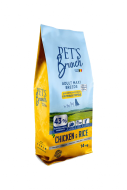 Pet’s Brunch Adult Maxi Breeds Сhiken & Ricе сухой корм для взрослых собак крупных пород с курицей и рисом