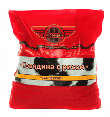НормаН «Говядина с рисом» сухой гипоаллергенный корм для щенков