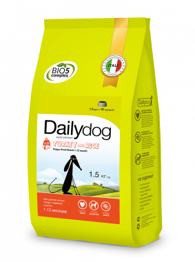 Dailydog classic line Puppy Small breed Turkey and Rice сухой корм для щенков мелких пород с индейкой и рисом