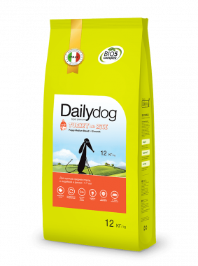 Dailydog classic line Puppy Medium breed Turkey and Rice сухой корм для щенков средних пород с индейкой и рисом