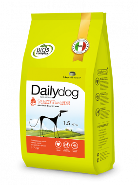 Dailydog classic line Adult small breed Turkey and Rice сухой корм для взрослых собак маленьких пород с индейкой и рисом