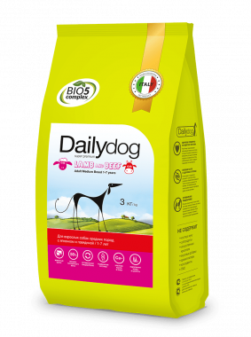 Dailydog classic line Adult Medium breed Lamb and Beef сухой корм для взрослых собак средних пород с ягненком и говядиной
