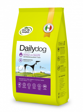 Dailydog classic line Adult Medium&Large breed Duck and Oats сухой корм для взрослых собак средних и крупных пород с уткой и овсом