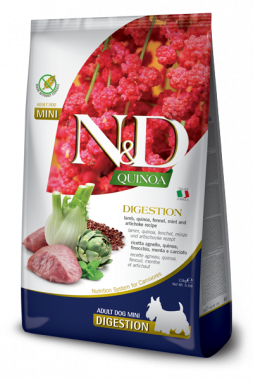 Farmina N&D Quinoa Digestion Lamb Mini сухой корм для взрослых собак для взрослых собак мелких пород с ягненком и киноа