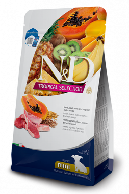 Farmina N&D Tropical Selection Dog Lamb Spelt Oats & Tropical Fruits Puppy Mini сухой корм для щенков мелких пород с ягненком спельтой овсом и тропическими фруктами