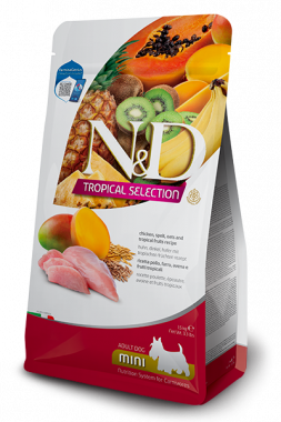 Farmina N&D Tropical Selection Dog Chicken Spelt Oats & Tropical Fruits Adult Mini сухой корм для взрослых собак мелких пород с курицей спельтой овсом и тропическими фруктами