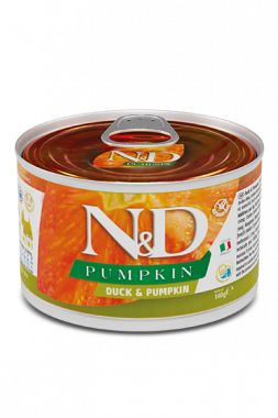 Farmina N&D Pumpkin Adult Mini Duck & Pumpkin влажный корм для взрослых собак мелких пород с уткой и тыквой 6штх140г