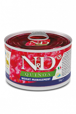 Farmina N&D Quinoa Adult Mini Weight Management влажный корм для взрослых собак мелких пород для поддержания оптимального веса 6штх140г