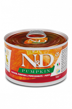 Farmina N&D Pumpkin Puppy Mini Chicken & Pomegranate влажный корм для щенков мелких пород с курицей тыквой и гранатом 6штх140г