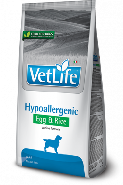 Farmina Vet Life Hypoallergenic Egg & Rice диетический корм для собак при пищевой аллергии и чувствительной коже