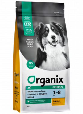 Сухой корм Organix Adult Dog Large Breed Chicken для взрослых собак крупных пород с курицей и цельным рисом
