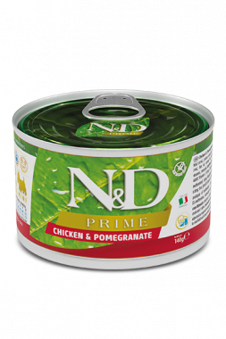 Farmina N&D Prime Adult Mini Chicken & Pomegranate влажный корм для взрослых собак маленьких пород с курицей и гранатом 6штх140г