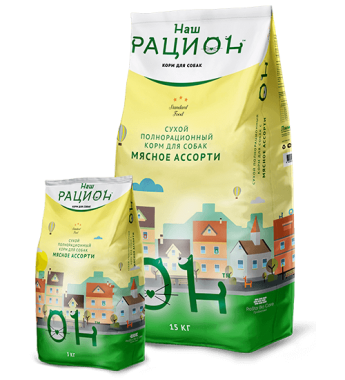 Наш Рацион сухой корм для взрослых собак